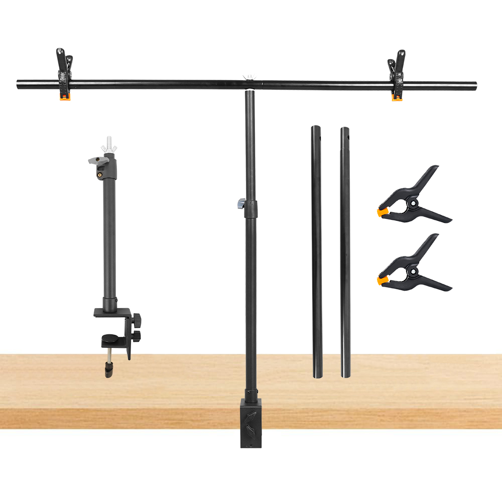 Green Screen Collapsible - Adjustable Small Desk T-shaped Tripod Stand