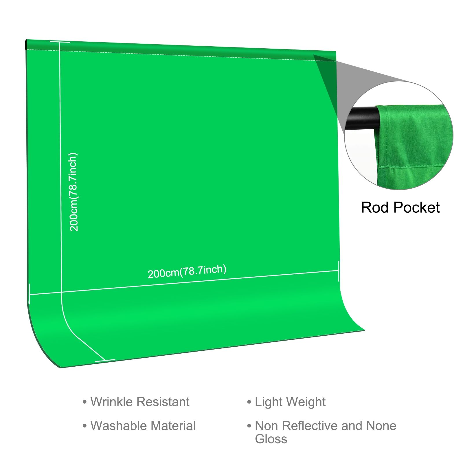PULUZ 2m X 2m Photography Back - Green Screen Collapsible review and price